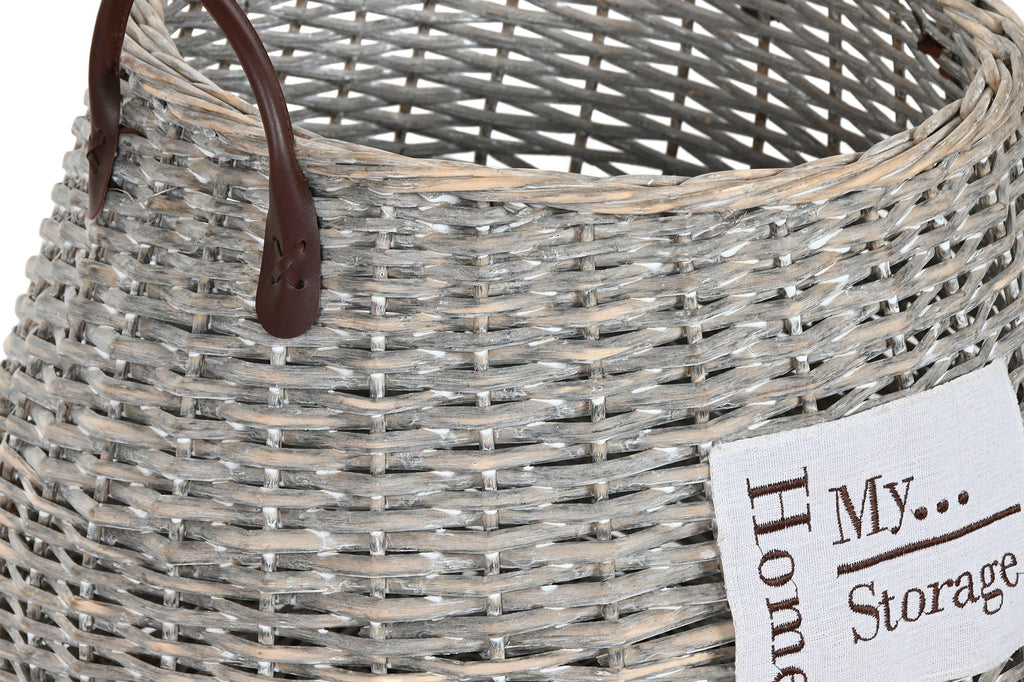 PACK DE 2 CESTA SET 2 MIMBRE 45X45X40 NATURAL