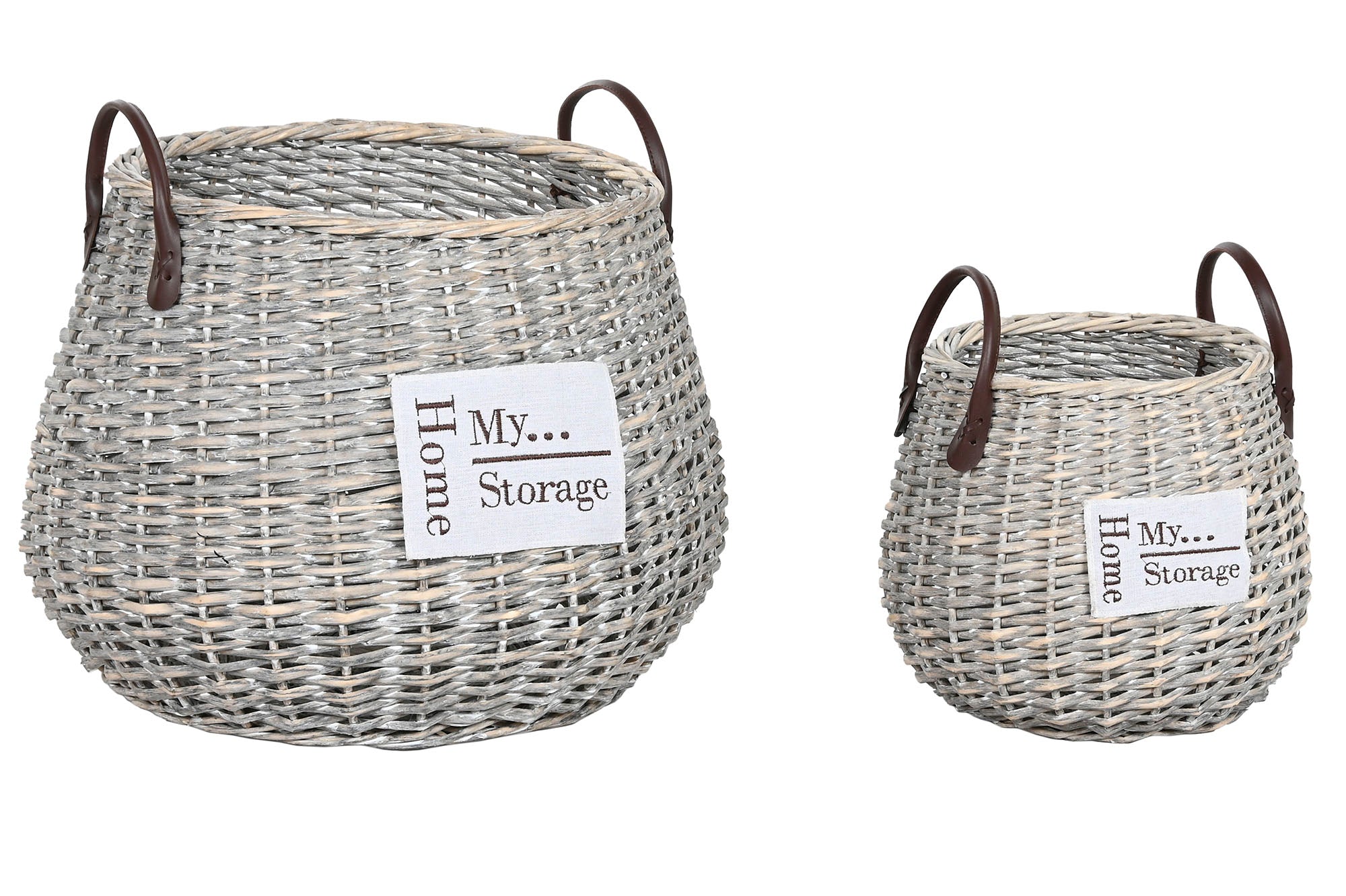 PACK DE 2 CESTA SET 2 MIMBRE 45X45X40 NATURAL