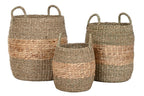 CESTA SET 3 JACINTO DE AGUA 40X40X44 NATURAL