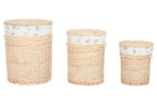 CESTA ROPA SET 3 MIMBRE ALGODON 45X45X55 NATURAL