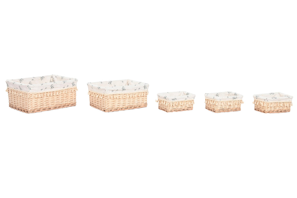 CESTA ROPA SET 5 MIMBRE ALGODON 48X38X22 NATURAL