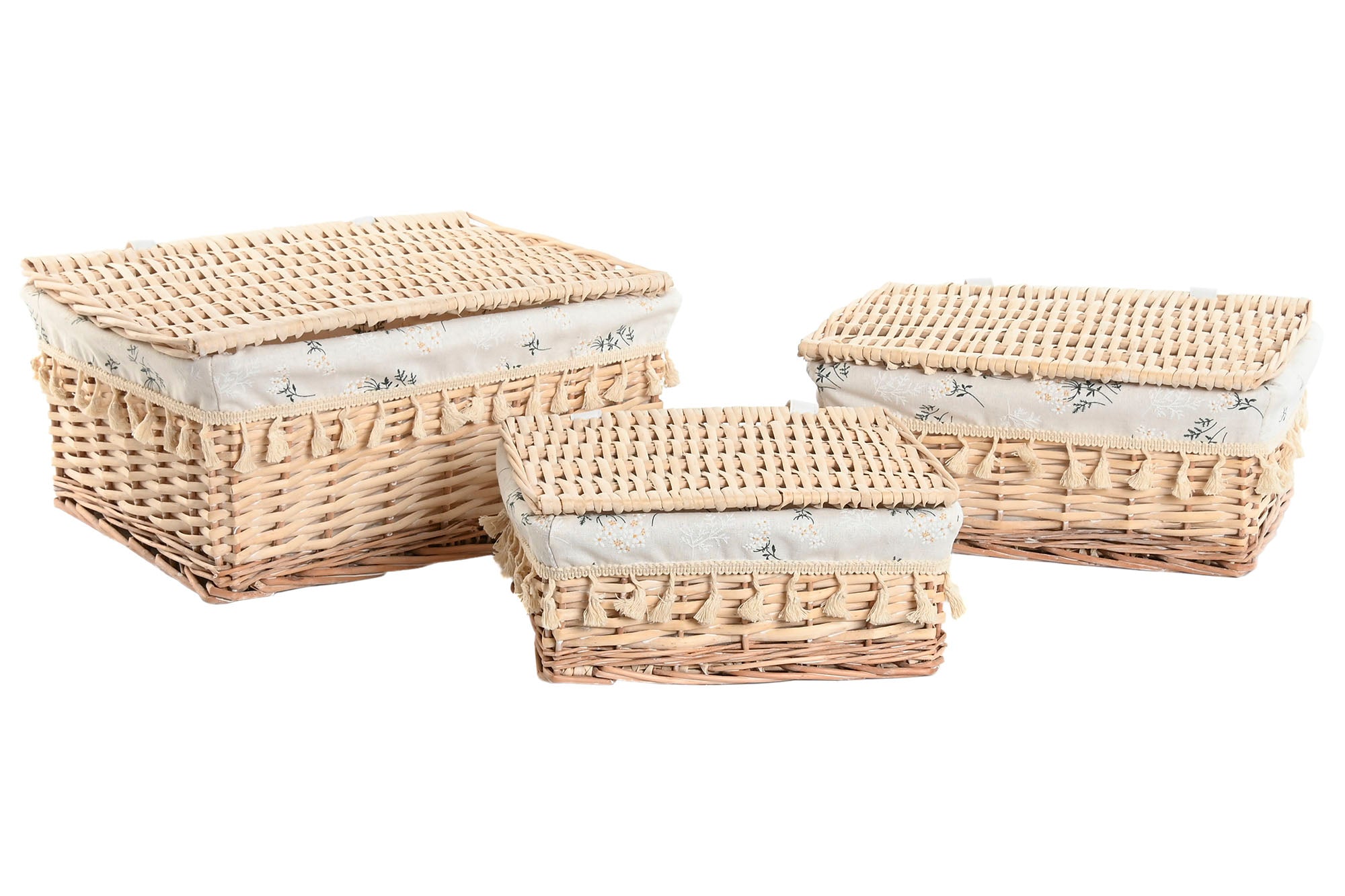 CESTA ROPA SET 3 MIMBRE ALGODON 42X33X20 NATURAL