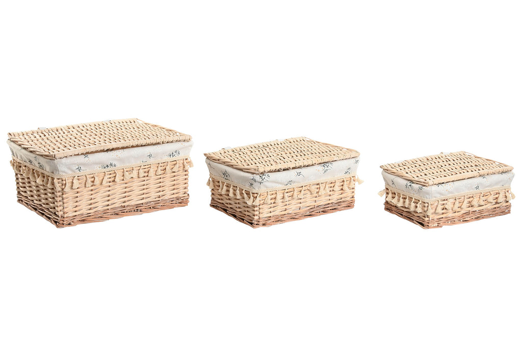 CESTA ROPA SET 3 MIMBRE ALGODON 42X33X20 NATURAL