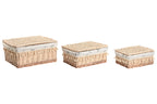CESTA ROPA SET 3 MIMBRE ALGODON 42X33X20 NATURAL