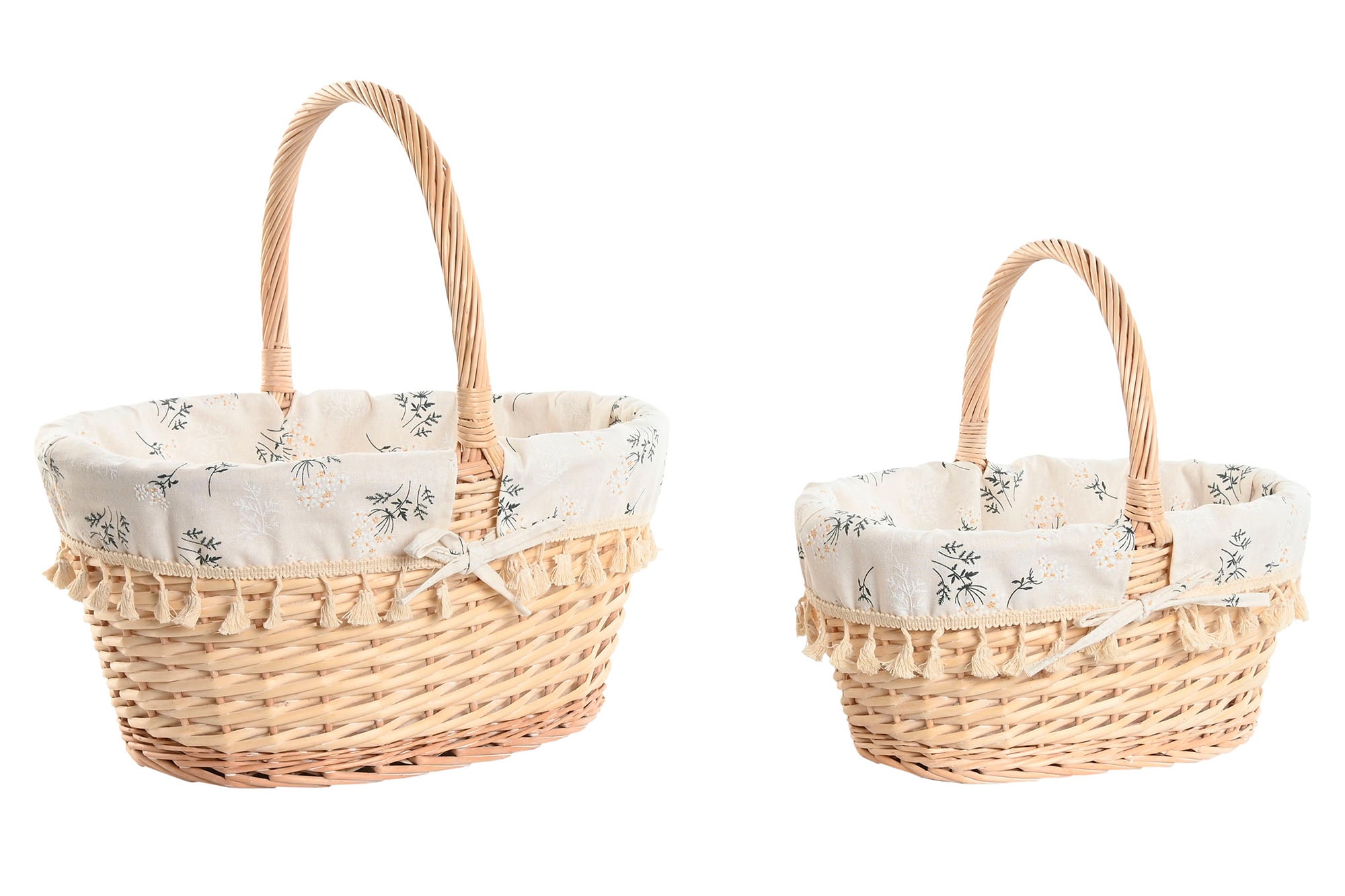 PACK DE 2 CESTA SET 2 MIMBRE ALGODON 45X33X45 NATURAL