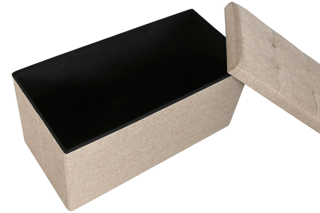 PACK DE 4 CAJA ALGODON MDF 76X38X38 OTOMANO BEIGE