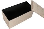 PACK DE 4 CAJA ALGODON MDF 76X38X38 OTOMANO BEIGE