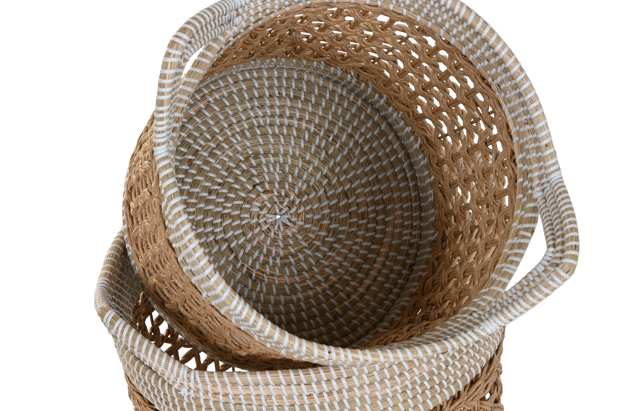 CESTA SET 2 SEAGRASS PAPEL 44X38X44 NATURAL