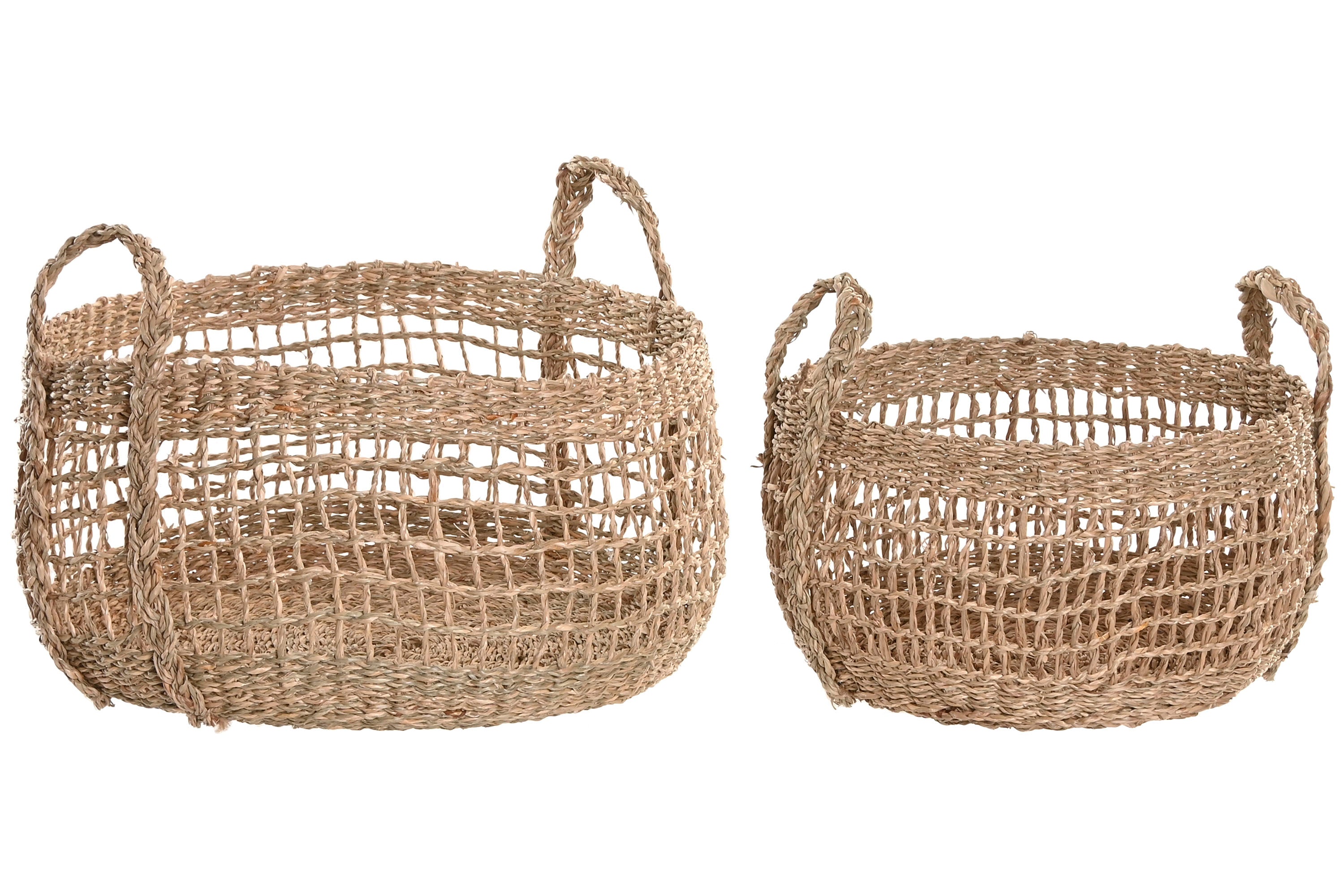 PACK DE 2 CESTA SET 2 SEAGRASS 40X40X28 NATURAL