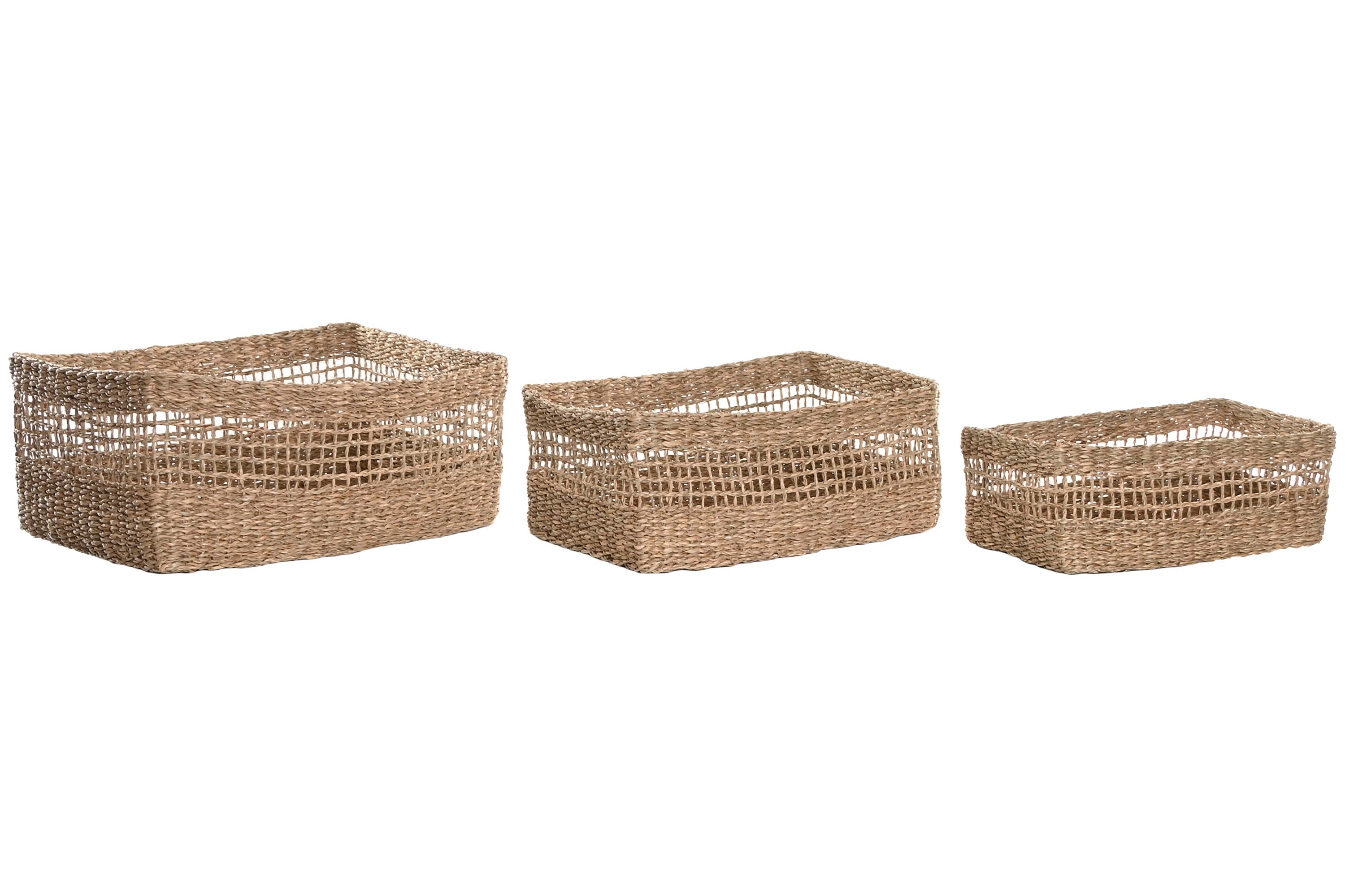 PACK DE 2 CESTA SET 3 SEAGRASS 45X30X19 NATURAL