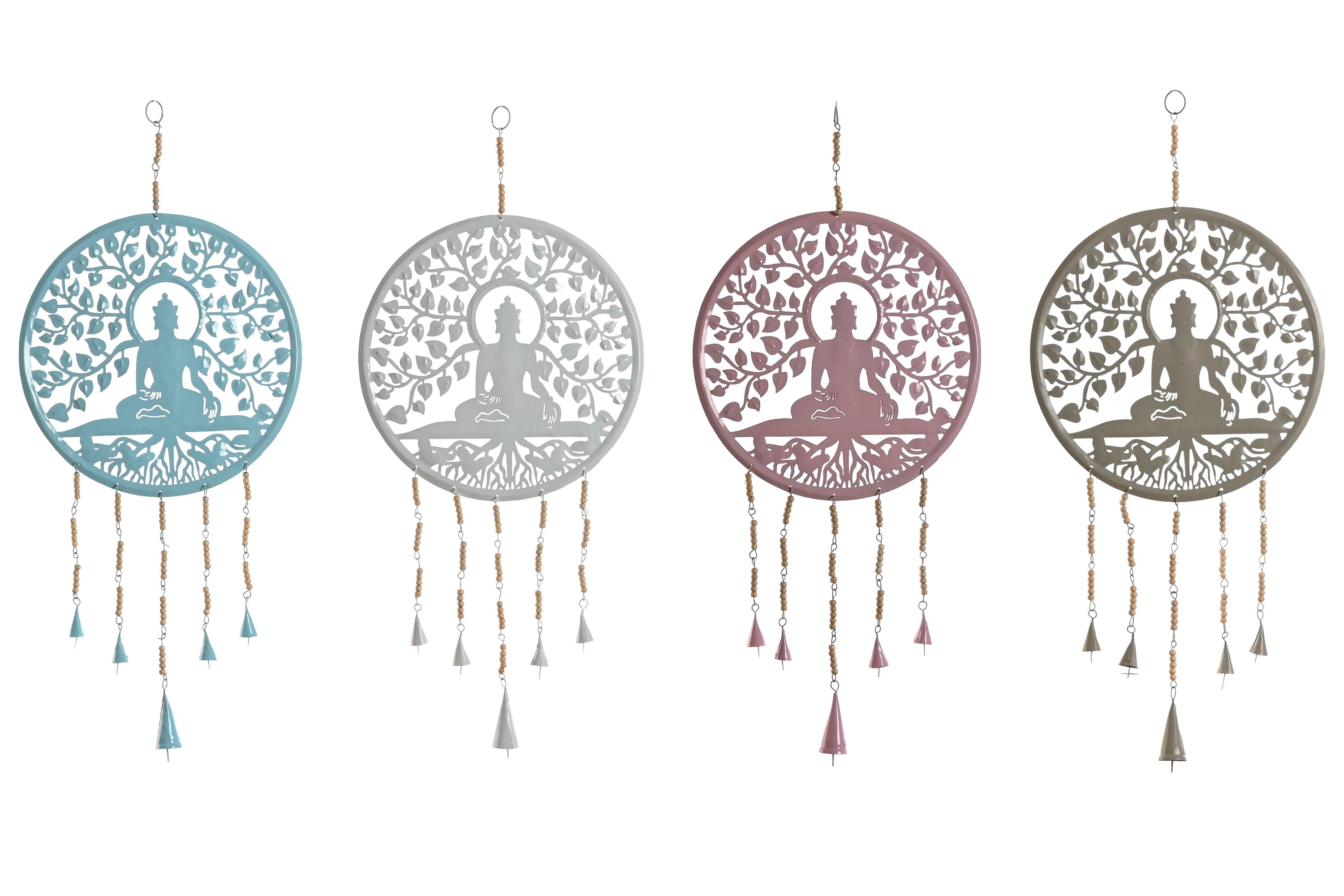 PACK DE 4 DECORACION COLGANTE HIERRO 33X1X77 BUDA ARBOL 4 SU