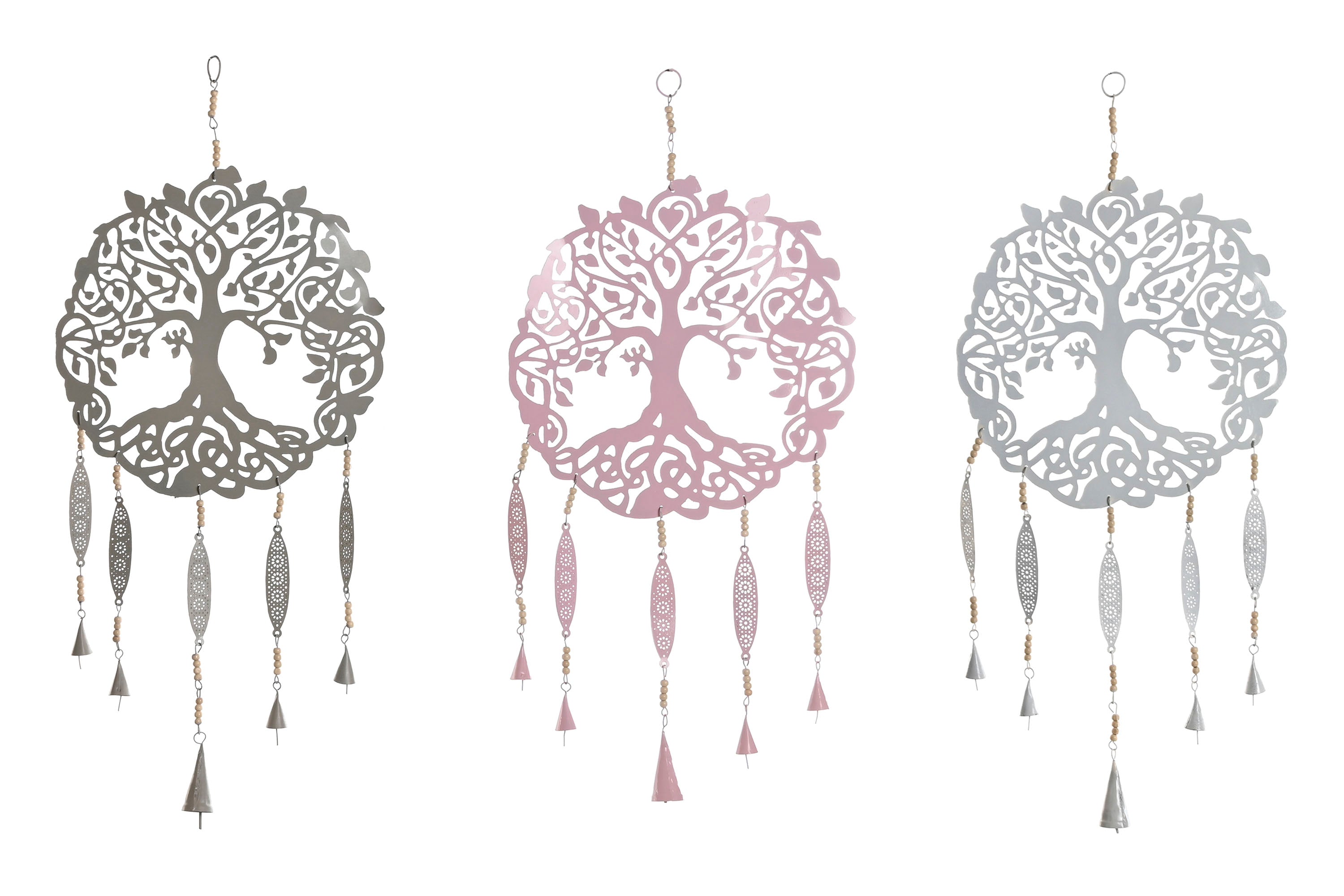 PACK DE 4 DECORACION COLGANTE HIERRO 33X1X77 ARBOL DE LA VID