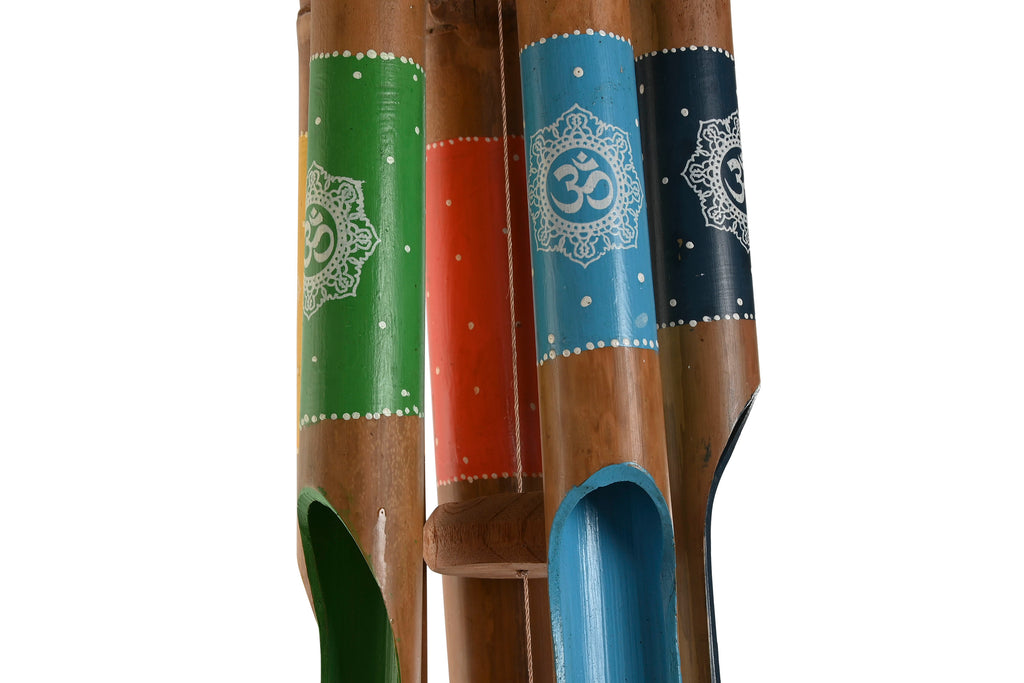 PACK DE 2 AVISADOR PUERTA BAMBU 20X20X120 CHAKRAS MULTICOLOR