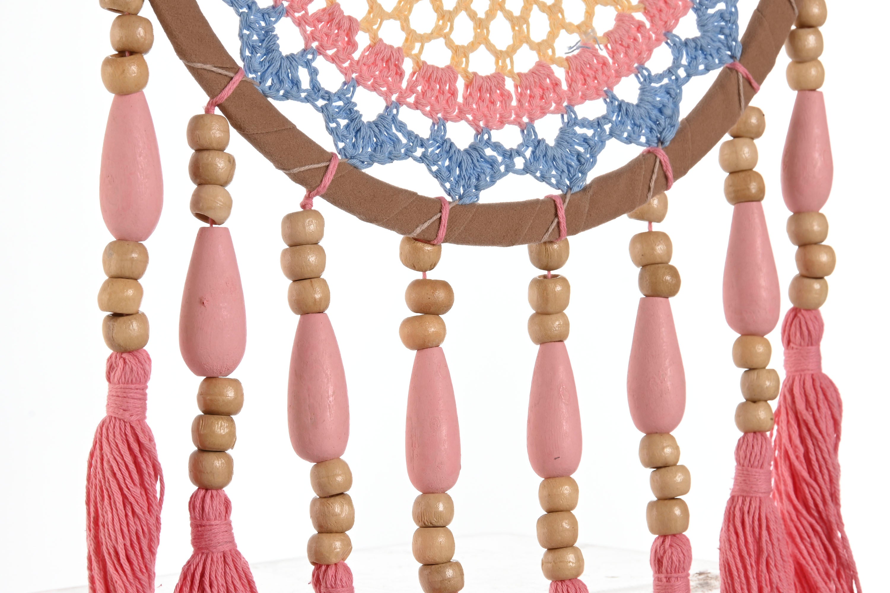 PACK DE 4 ATRAPASUEÑOS ALGODON 22X1X65 CROCHET 2 SURT.