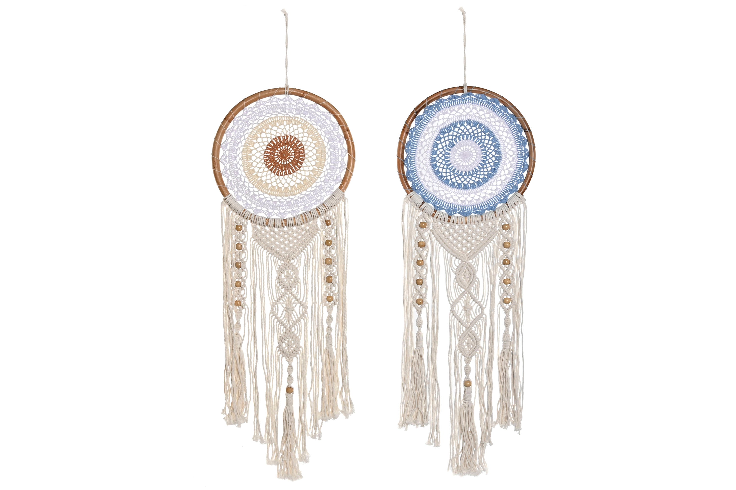 PACK DE 4 ATRAPASUEÑOS ALGODON 32X1,5X105 MACRAME 2 SURT.