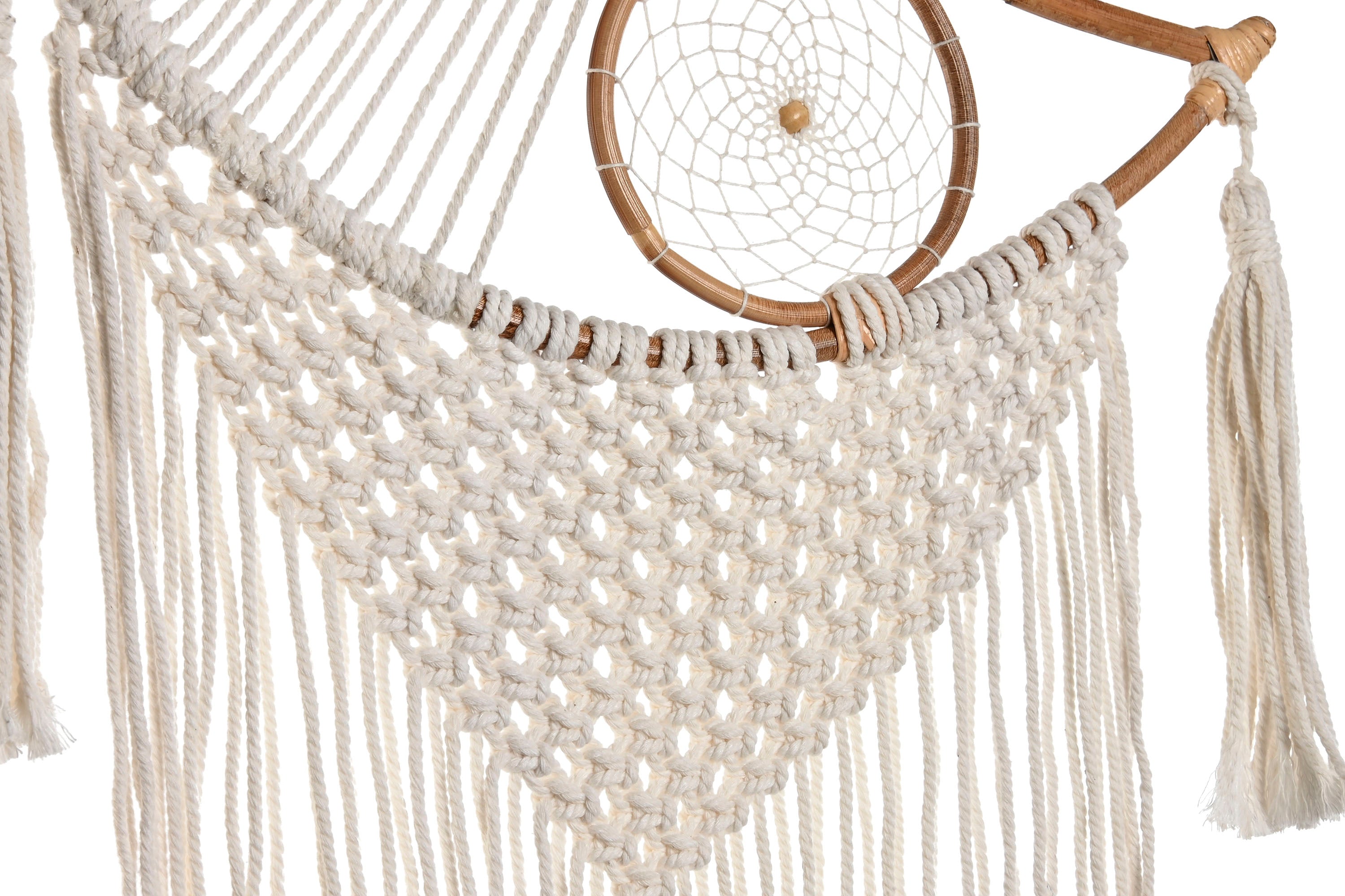 PACK DE 2 ATRAPASUEÑOS ALGODON RATAN 39X1X125 LUNA MACRAME