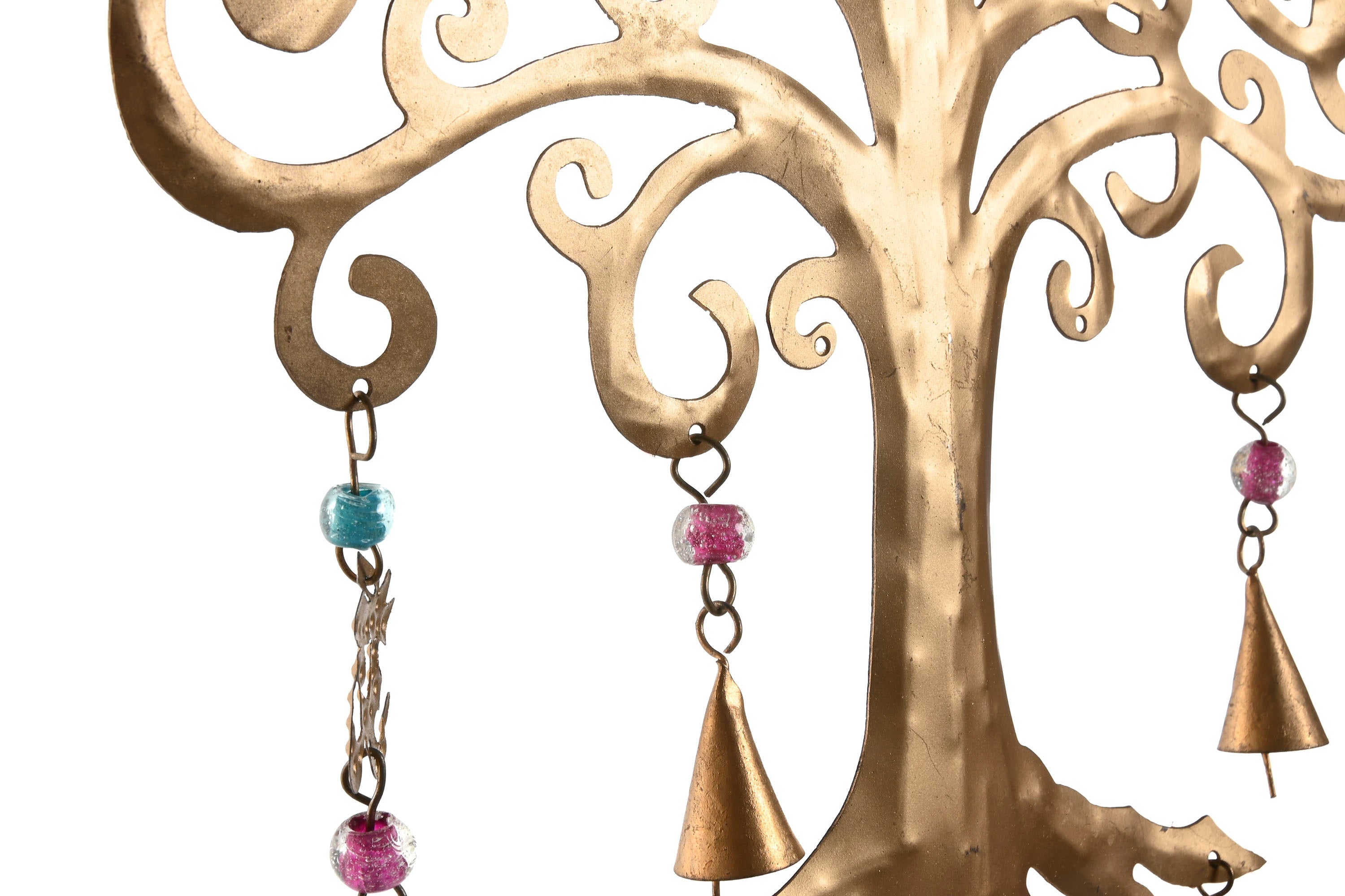 PACK DE 4 DECORACION COLGANTE METAL 33X1X66 DORADO