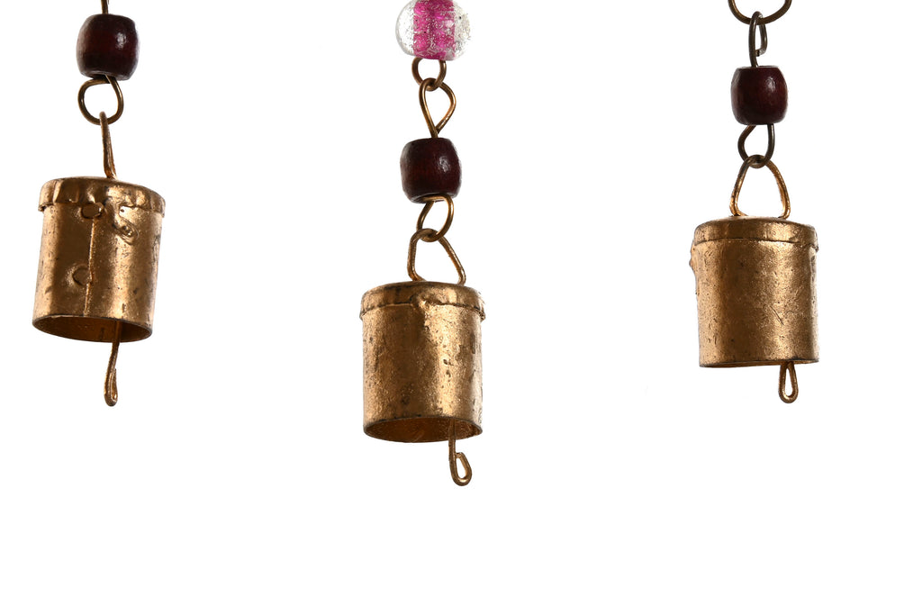 PACK DE 4 DECORACION COLGANTE METAL 33X1X68,5 DORADO