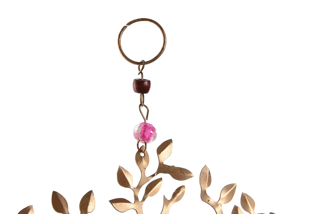 PACK DE 4 DECORACION COLGANTE METAL 33X1X60 DORADO