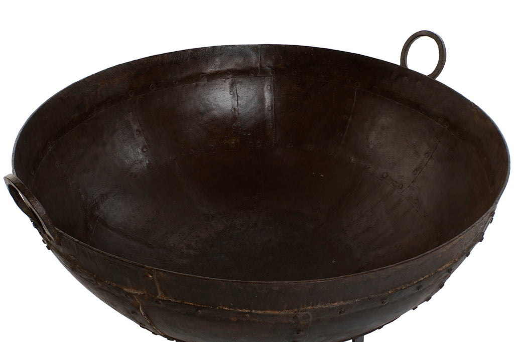 MACETERO HIERRO 100X90X64 SOPORTE Y ASAS MARRON