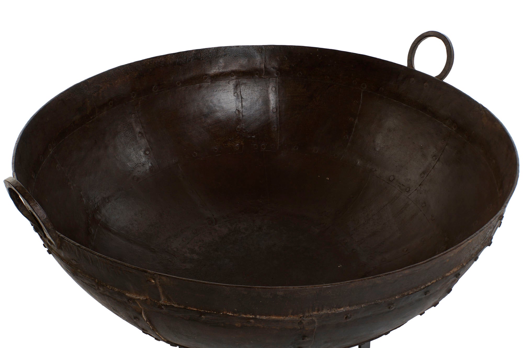 MACETERO HIERRO 100X90X64 SOPORTE Y ASAS MARRON