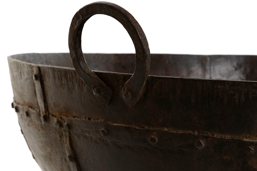 MACETERO HIERRO 100X90X64 SOPORTE Y ASAS MARRON