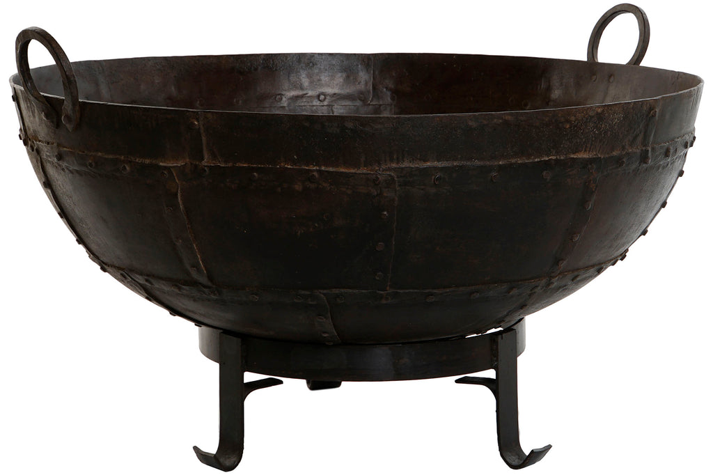 MACETERO HIERRO 100X90X64 SOPORTE Y ASAS MARRON