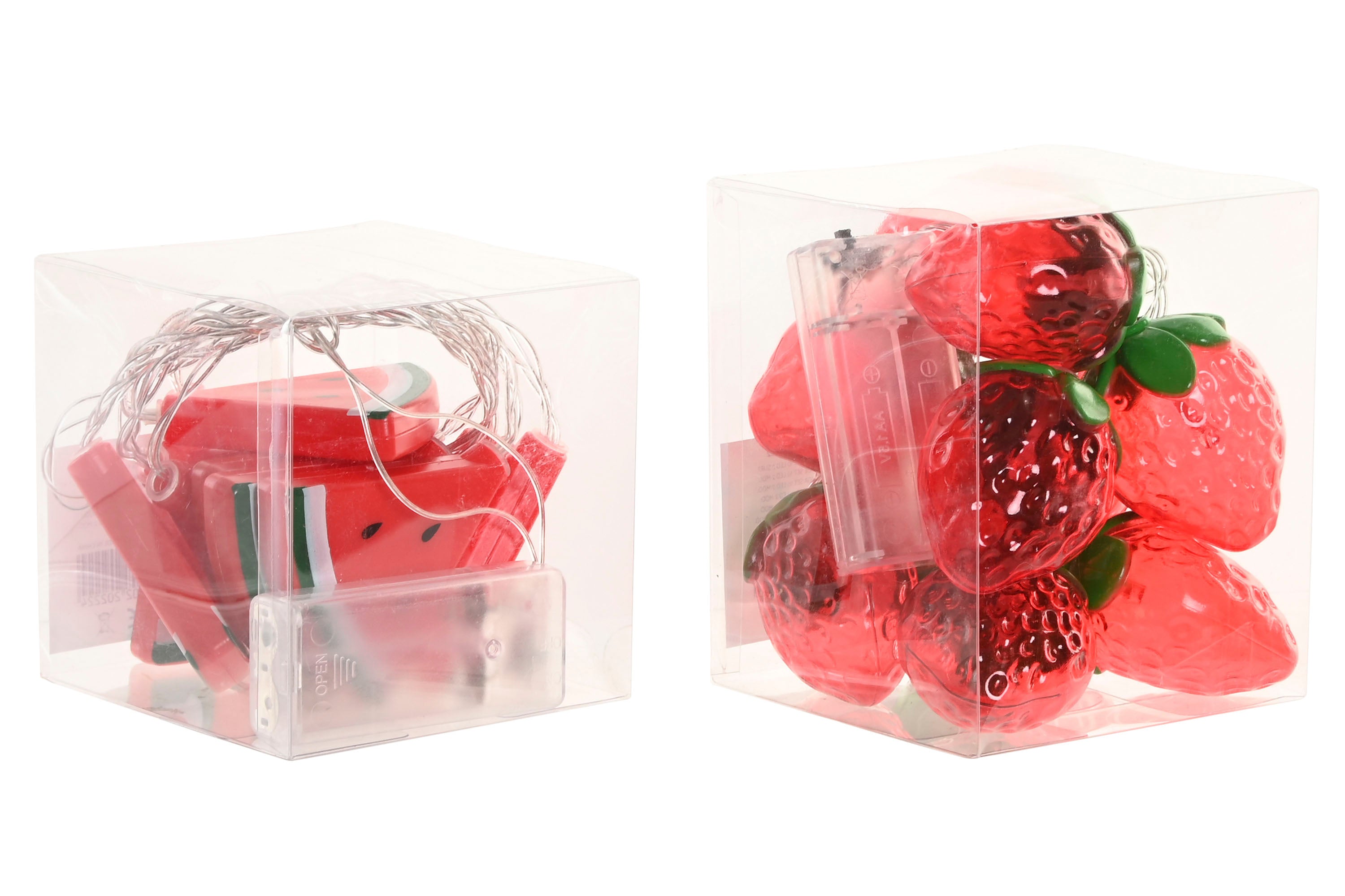 PACK DE 6 GUIRNALDA SET 10 LED 4X5X180 FRESAS 2 SURT.