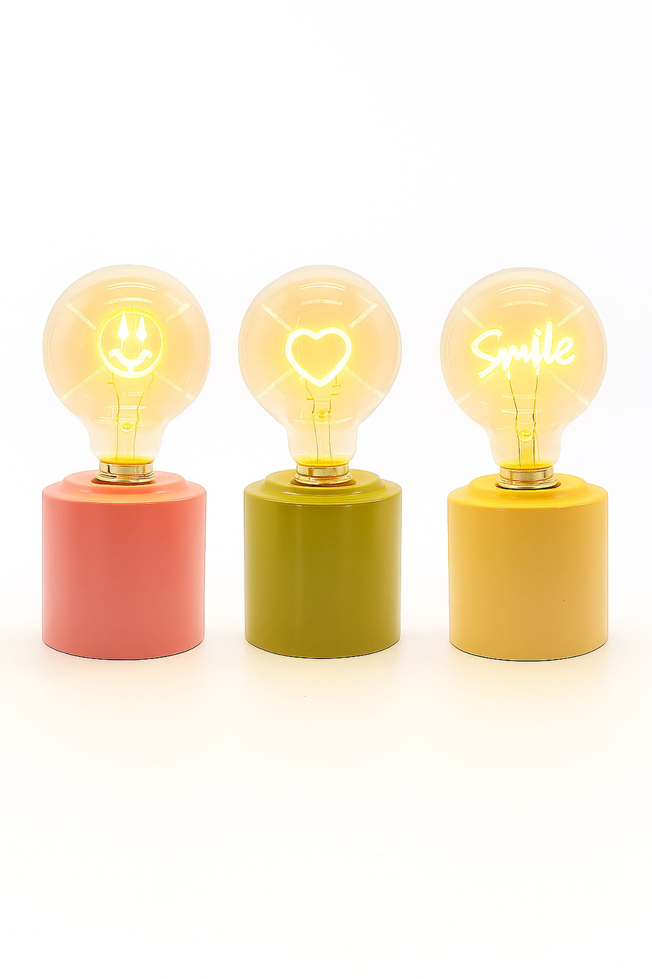 PACK DE 6 DECORACION LUMINOSA RESINA CRISTAL 8X8X18 3 SURT.