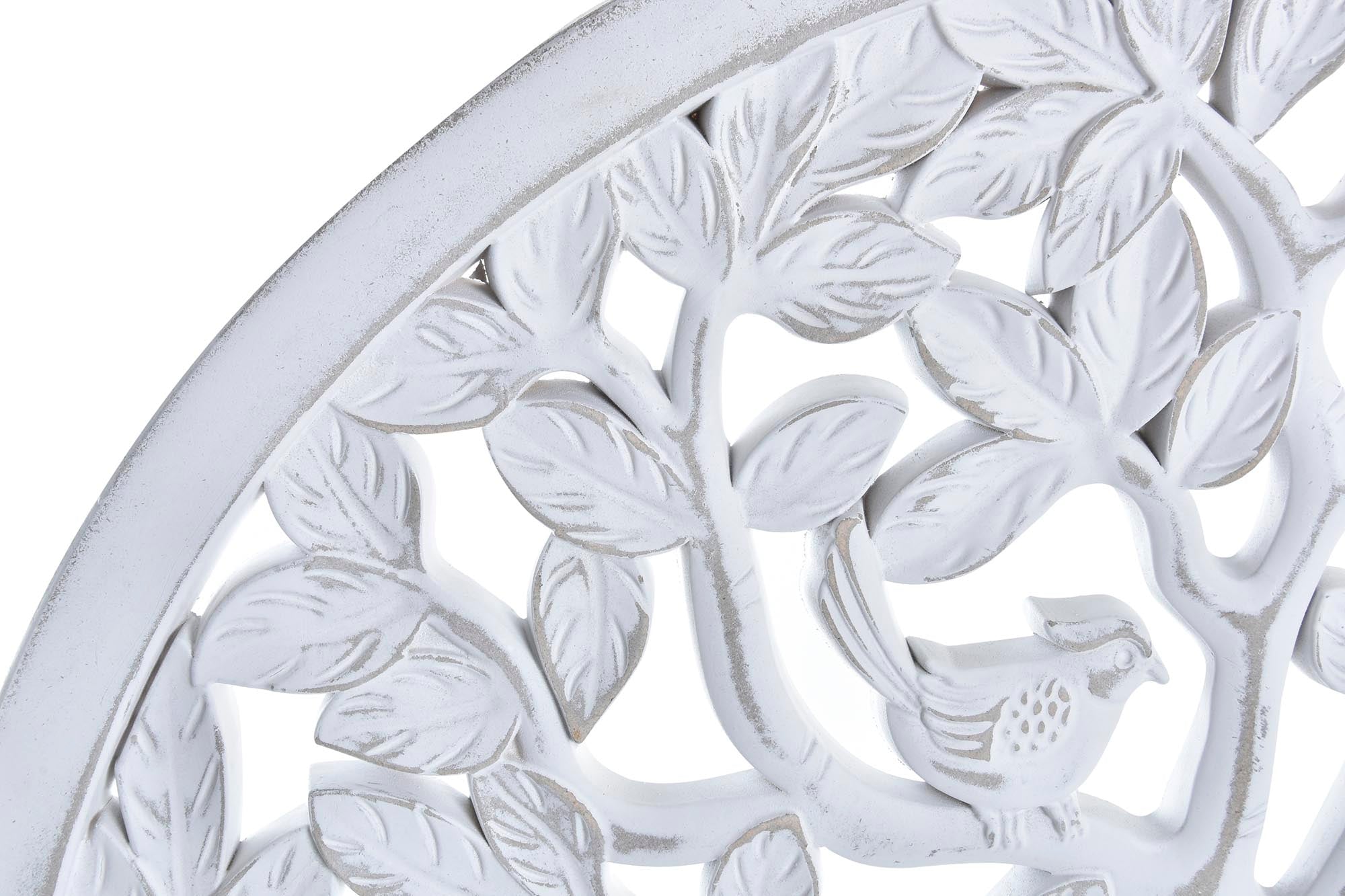 DECORACION PARED MDF 80X2X80 ARBOL DECAPE BLANCO