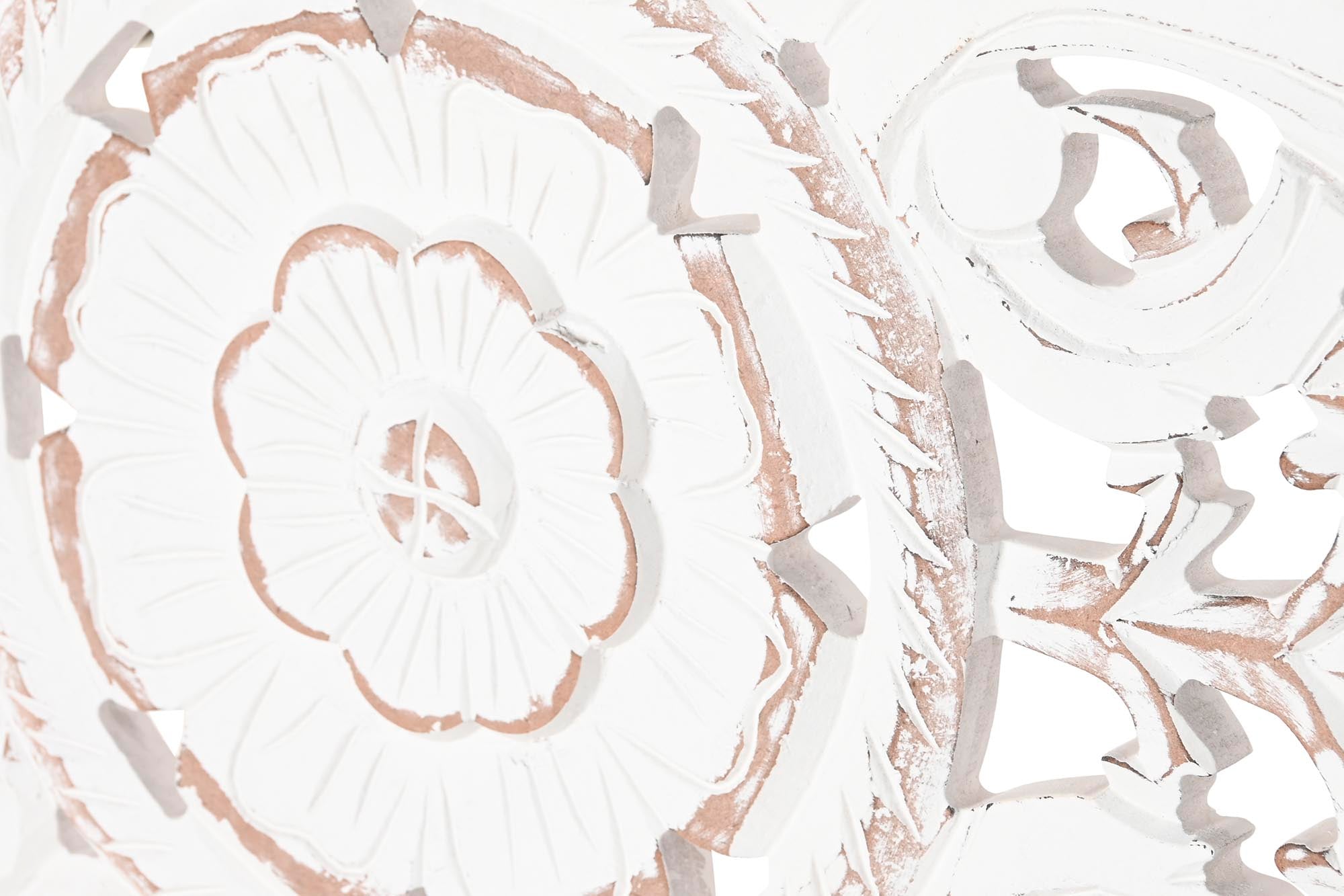 DECORACION PARED MDF 60X2X60 MANDALA DECAPE BLANCO