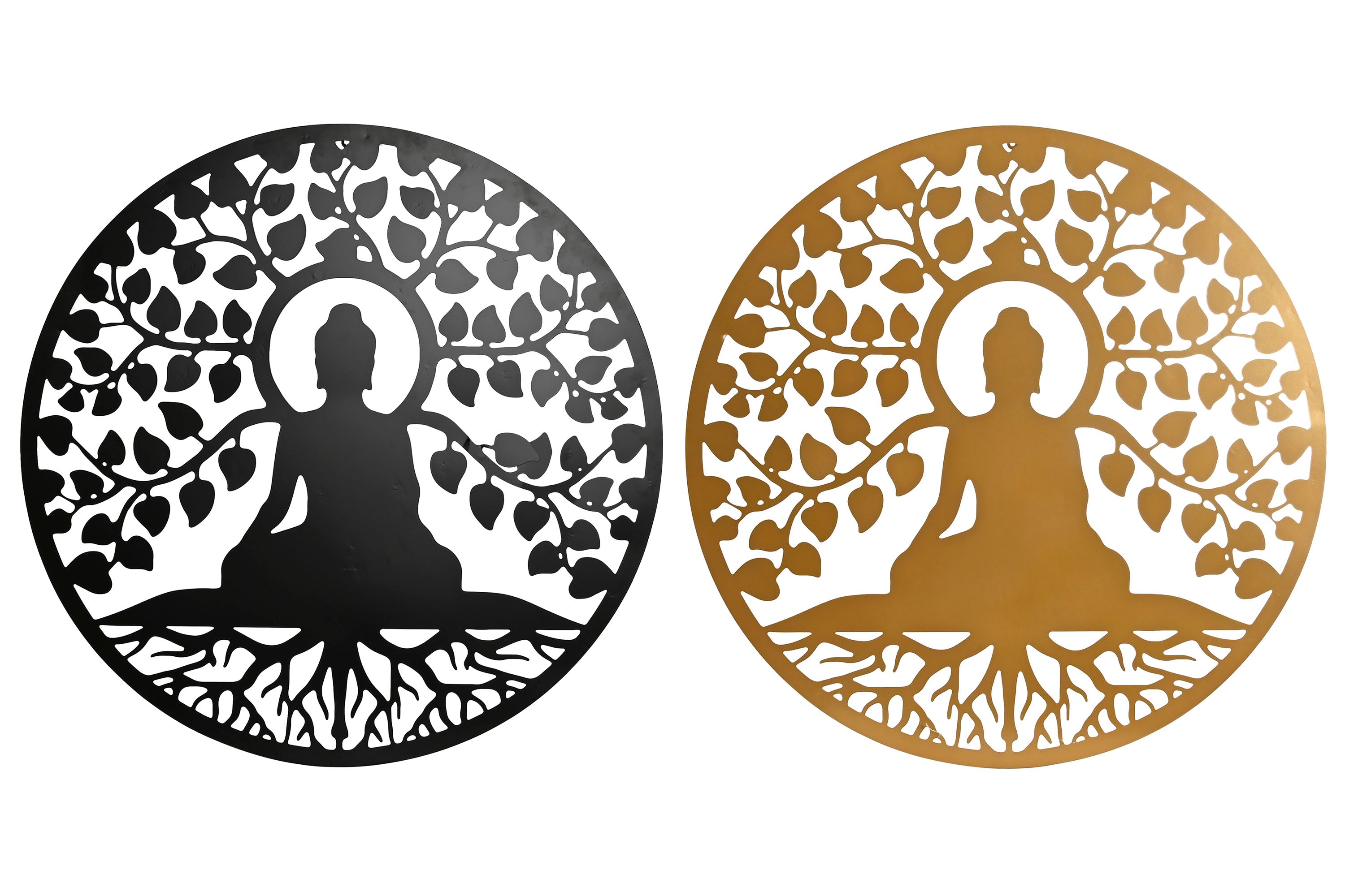 PACK DE 2 DECORACION PARED LED METAL 99X2X99 BUDA 2 SURT.