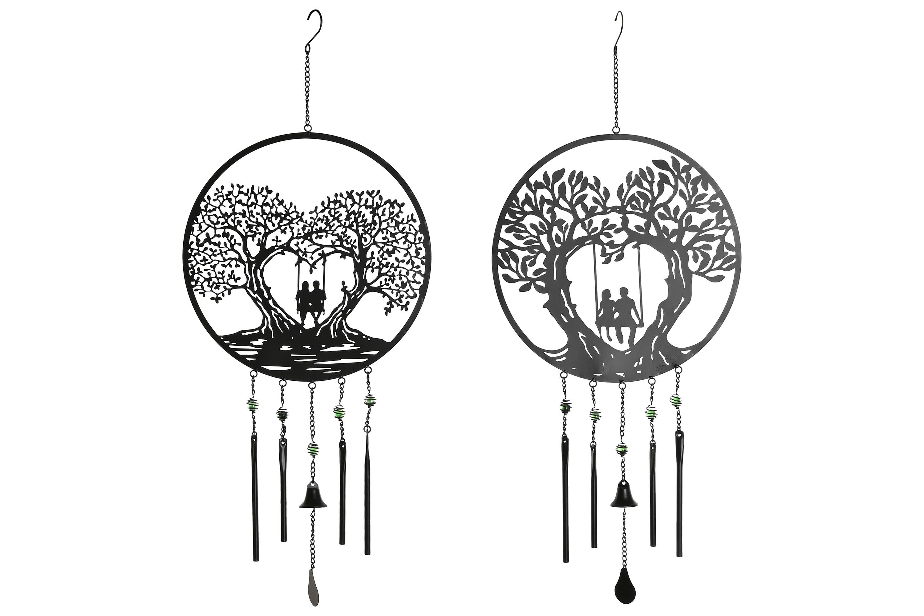 PACK DE 4 DECORACION COLGANTE METAL 40X4X96 ARBOL PAREJA 2 S