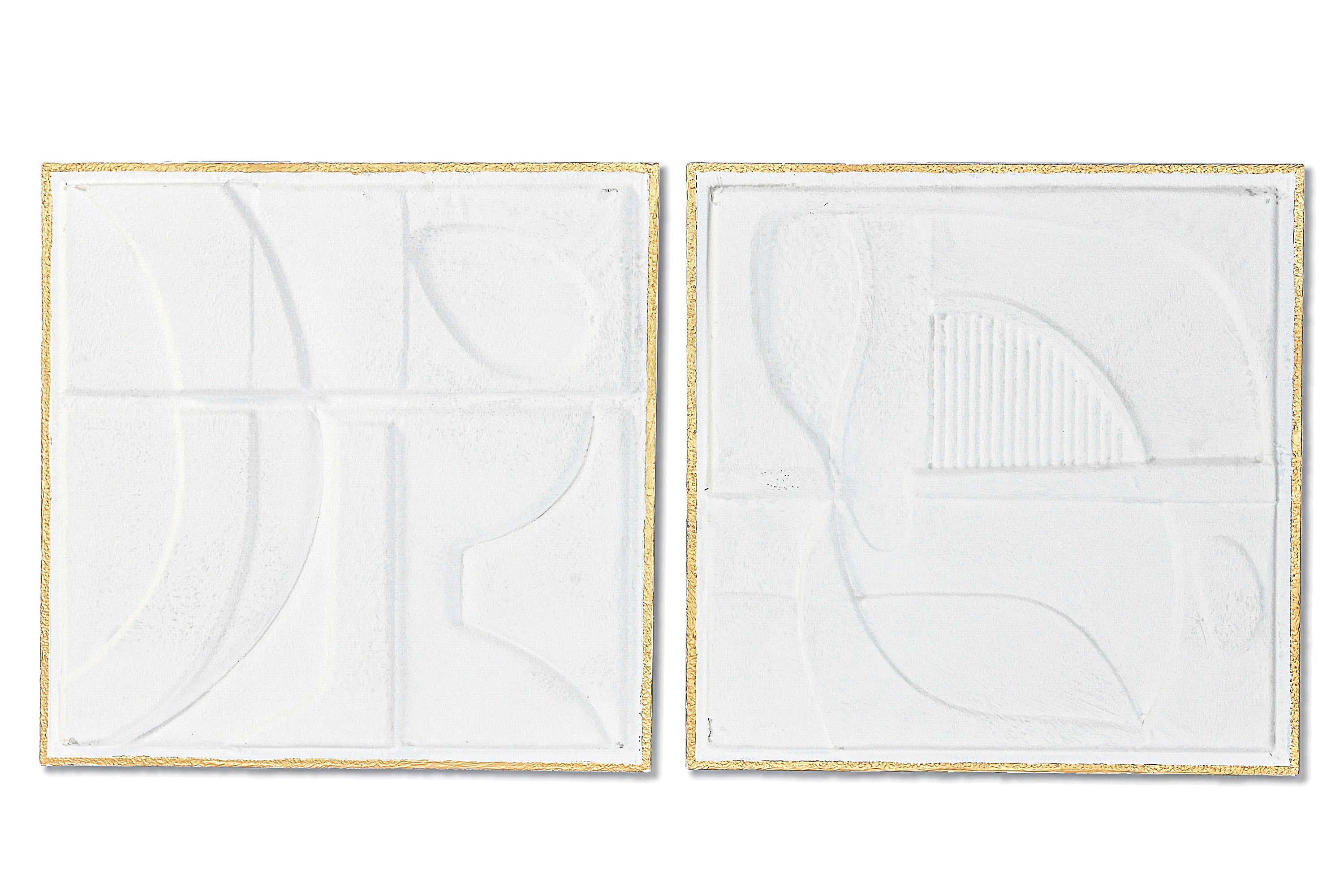 PACK DE 4 DECORACION PARED METAL 61,5X2,5X61,5 ABSTRACTO 2 S