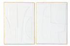 PACK DE 2 DECORACION PARED METAL 72,7X2,5X100,5 ABSTRACTO 2