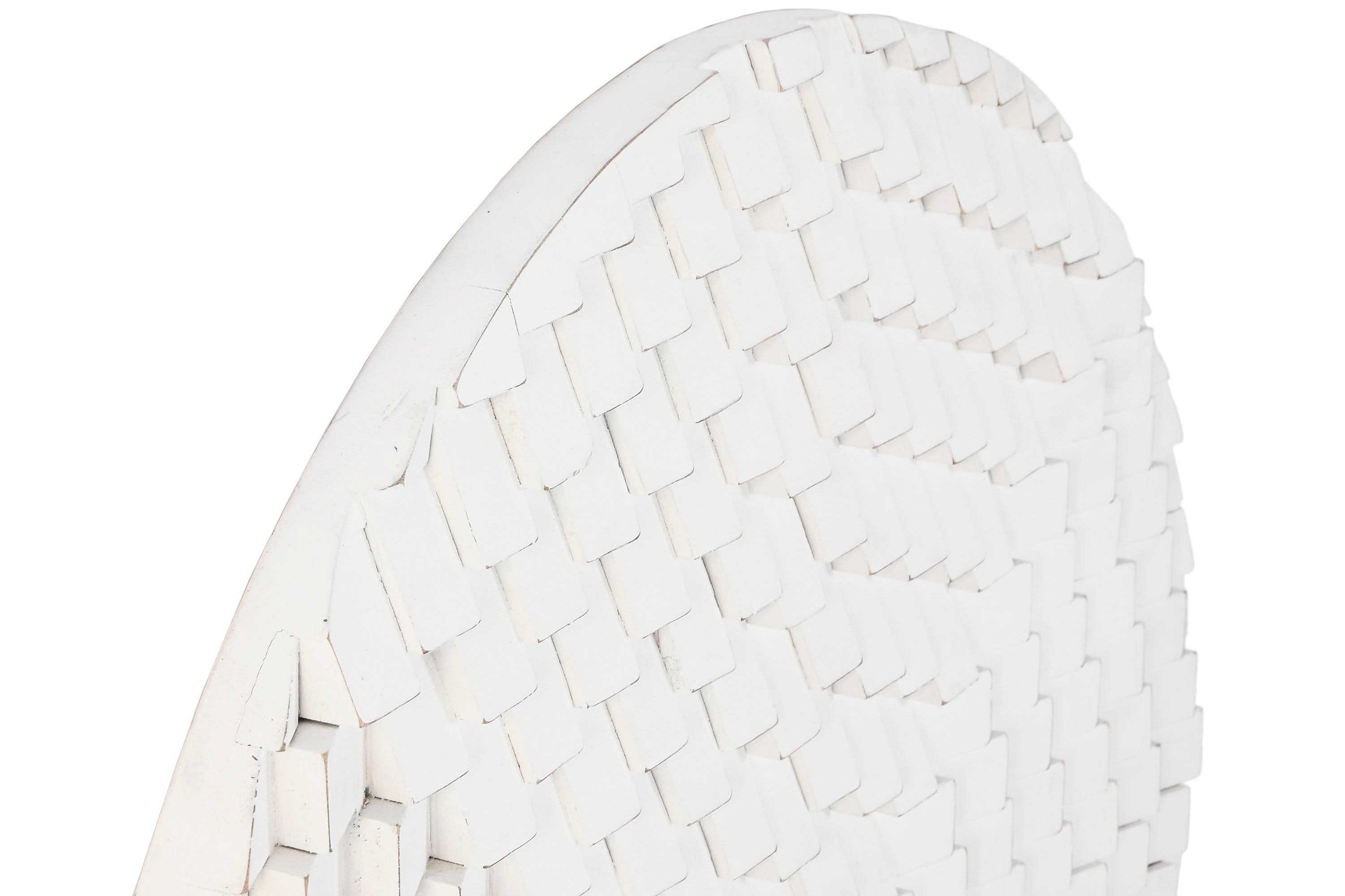 DECORACION PARED MANGO MDF 90X4X90 3D BLANCO