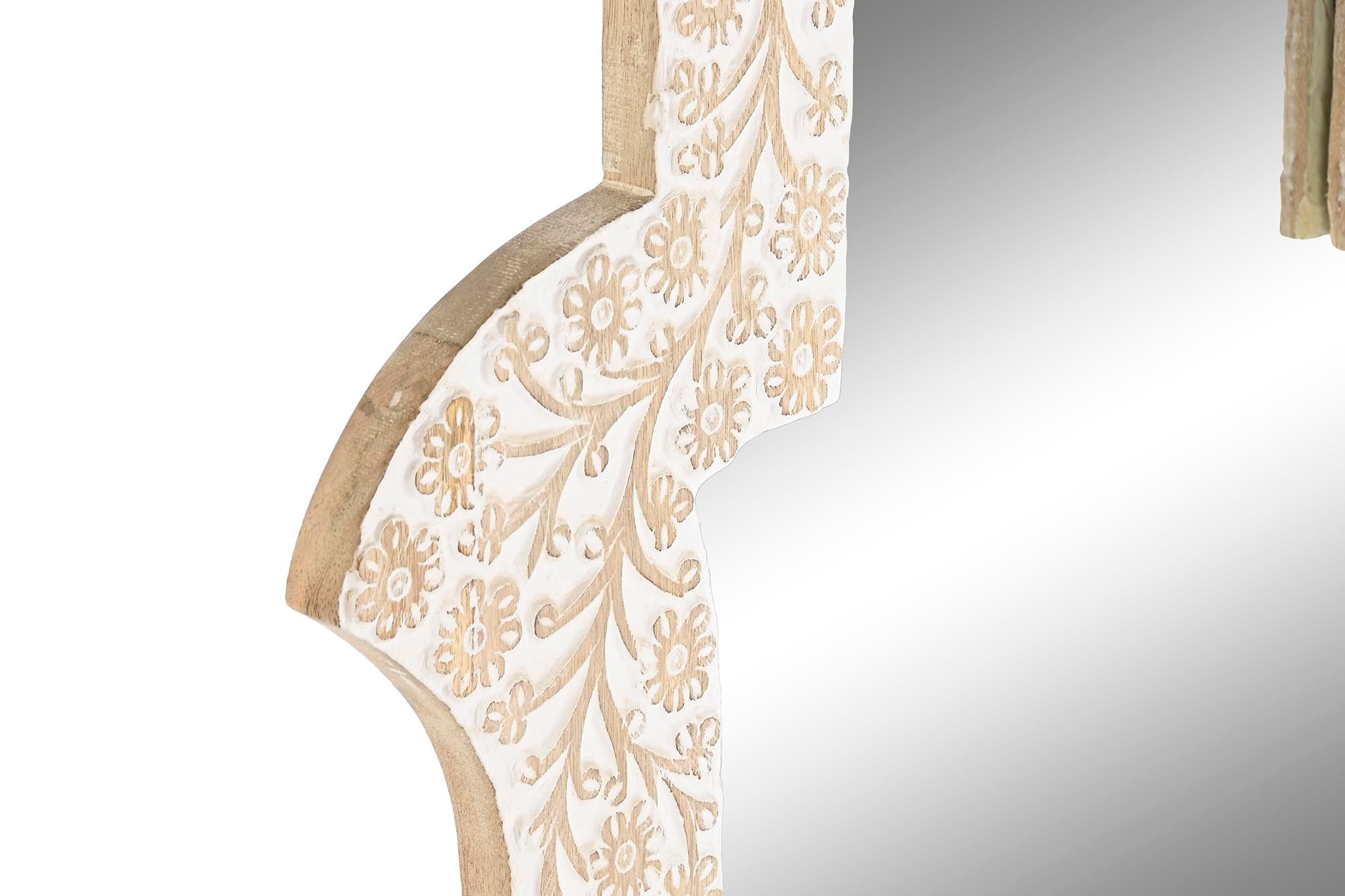 ESPEJO MANGO 45X2X60 HAMSA BLANCO