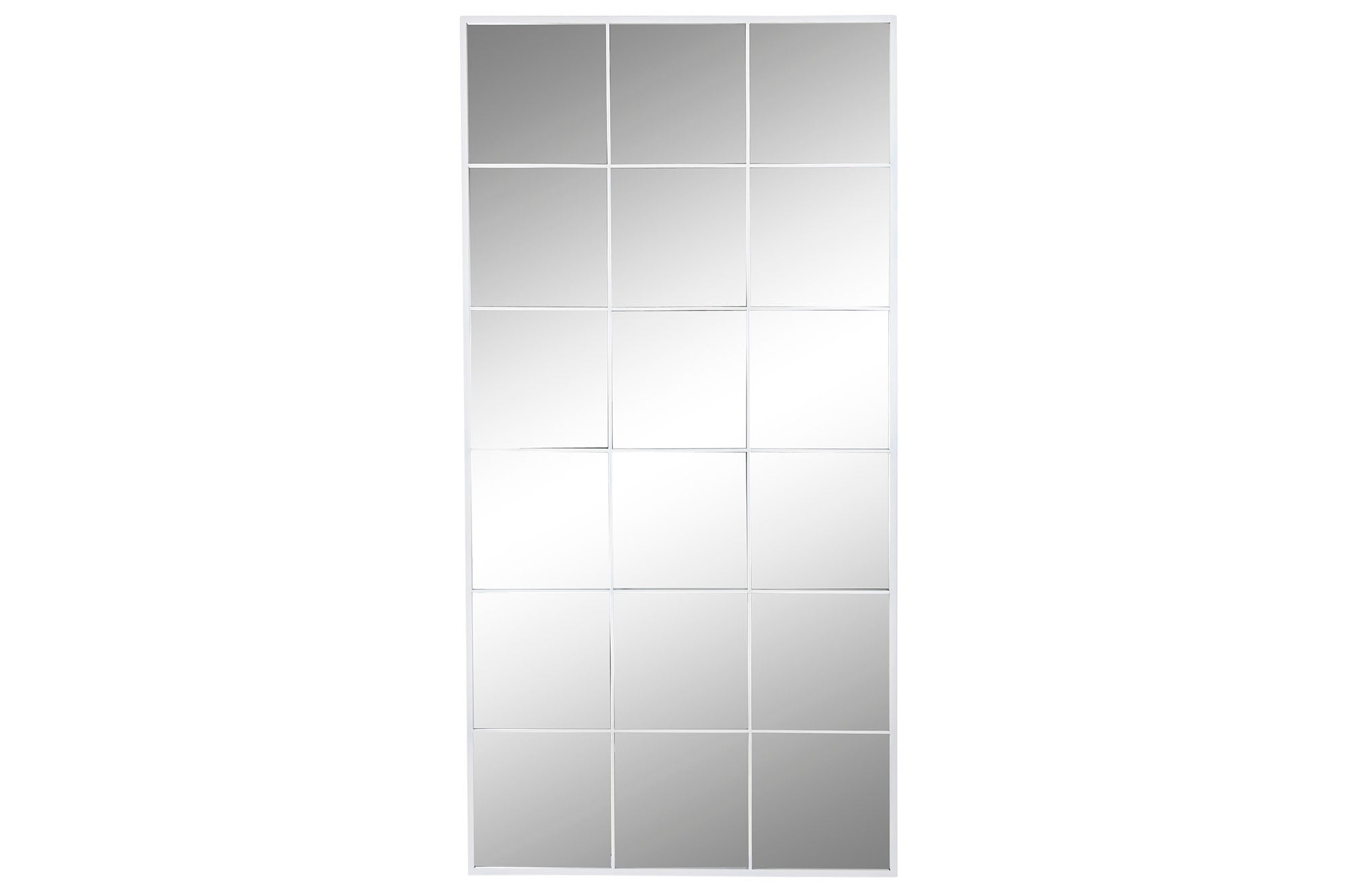 ESPEJO HIERRO CRISTAL 90X2X180 VENTANA BLANCO