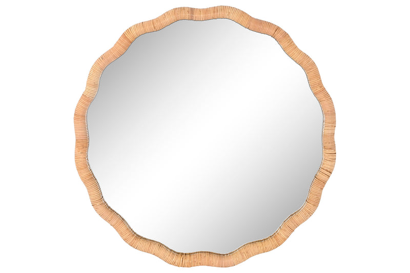ESPEJO RATAN CRISTAL 80X4,5X80 NATURAL