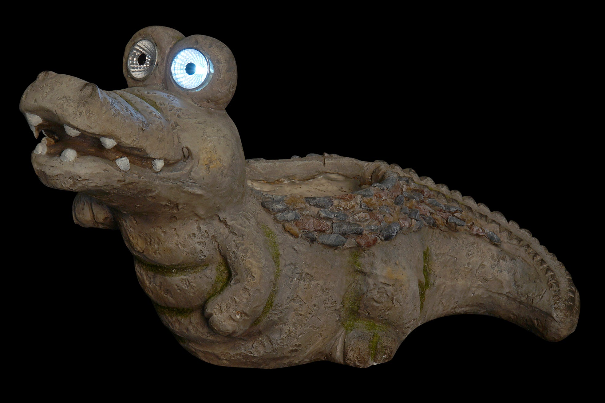 PACK DE 2 DECORACION LUMINOSA LED RESINA 45X21X27 SOLAR GRIS