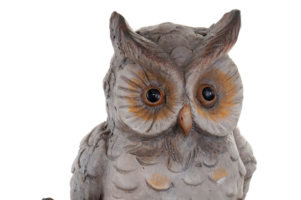 PACK DE 2 DECORACION LUMINOSA LED RESINA 25X20X41 SOLAR GRIS