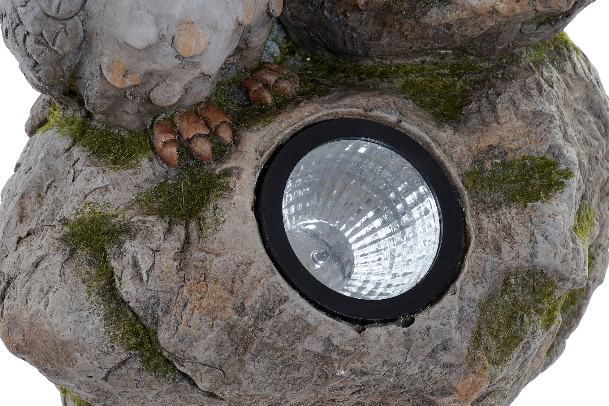 PACK DE 2 DECORACION LUMINOSA LED RESINA 25X20X41 SOLAR GRIS