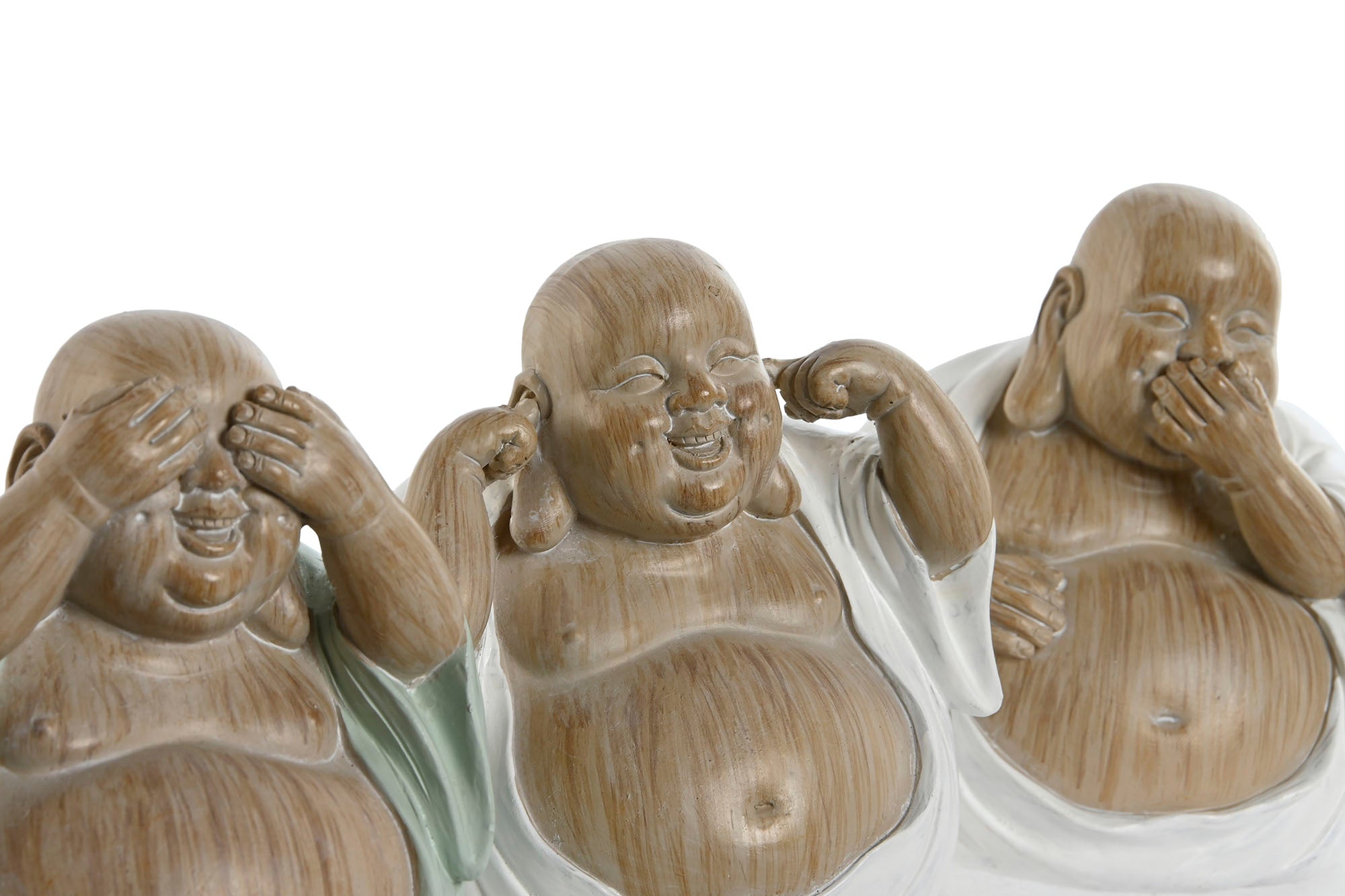 PACK DE 3 FIGURA RESINA 10X9X10,5 BUDA 3 SURT.