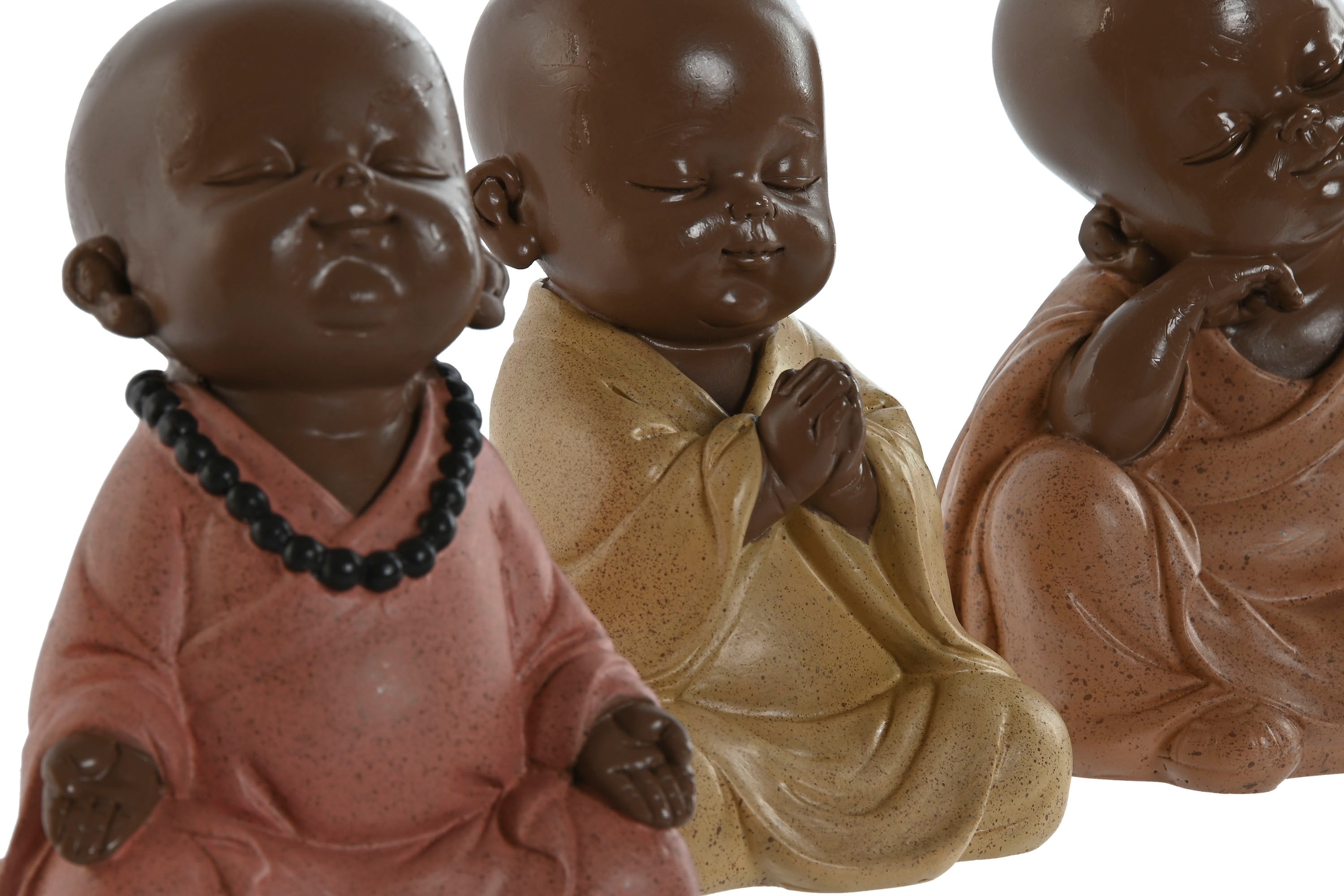 PACK DE 3 FIGURA RESINA 10,5X9X13,5 MONJE 3 SURT.