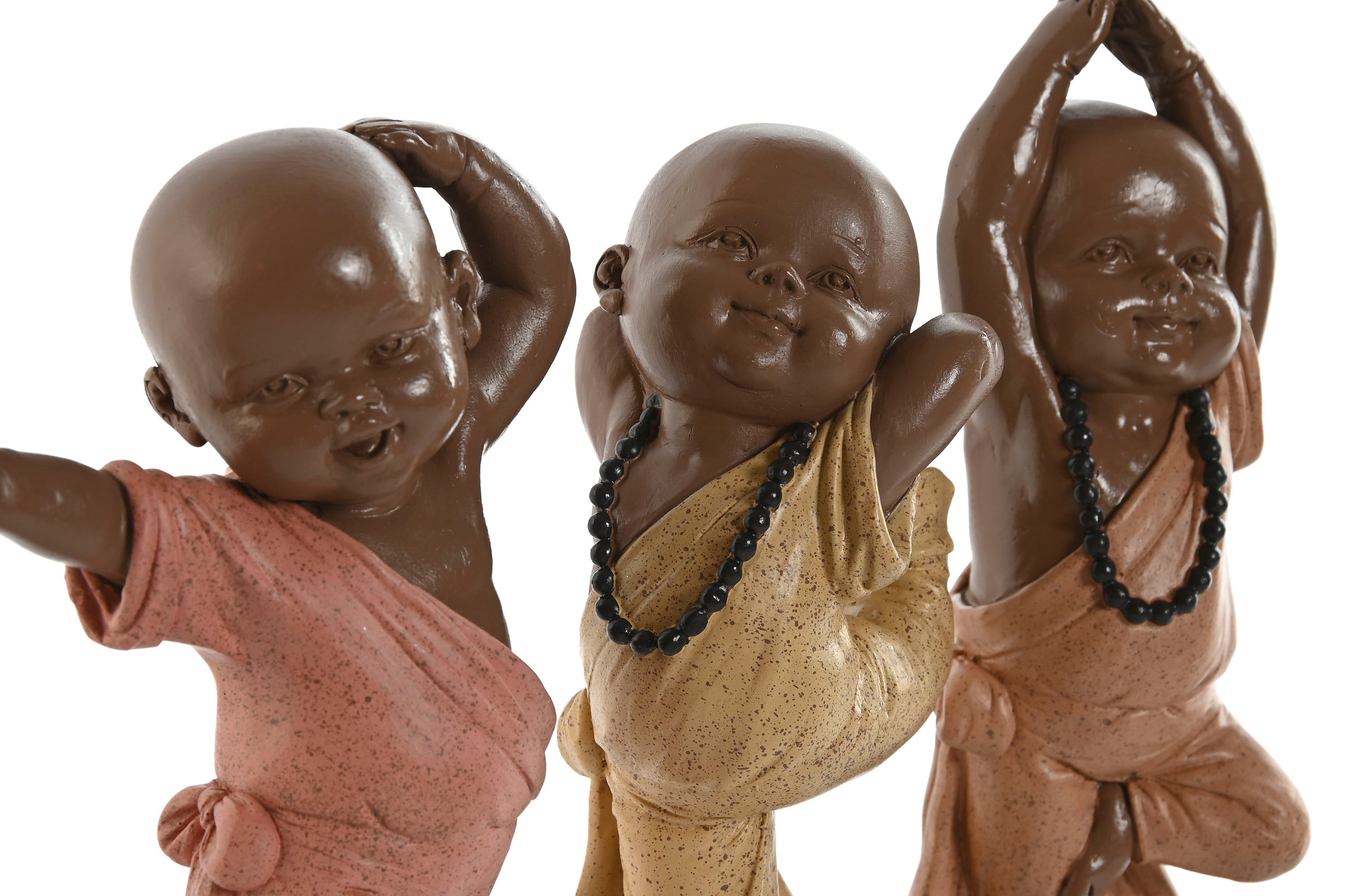 PACK DE 3 FIGURA RESINA 11,5X5,5X14,5 MONJE 3 SURT.