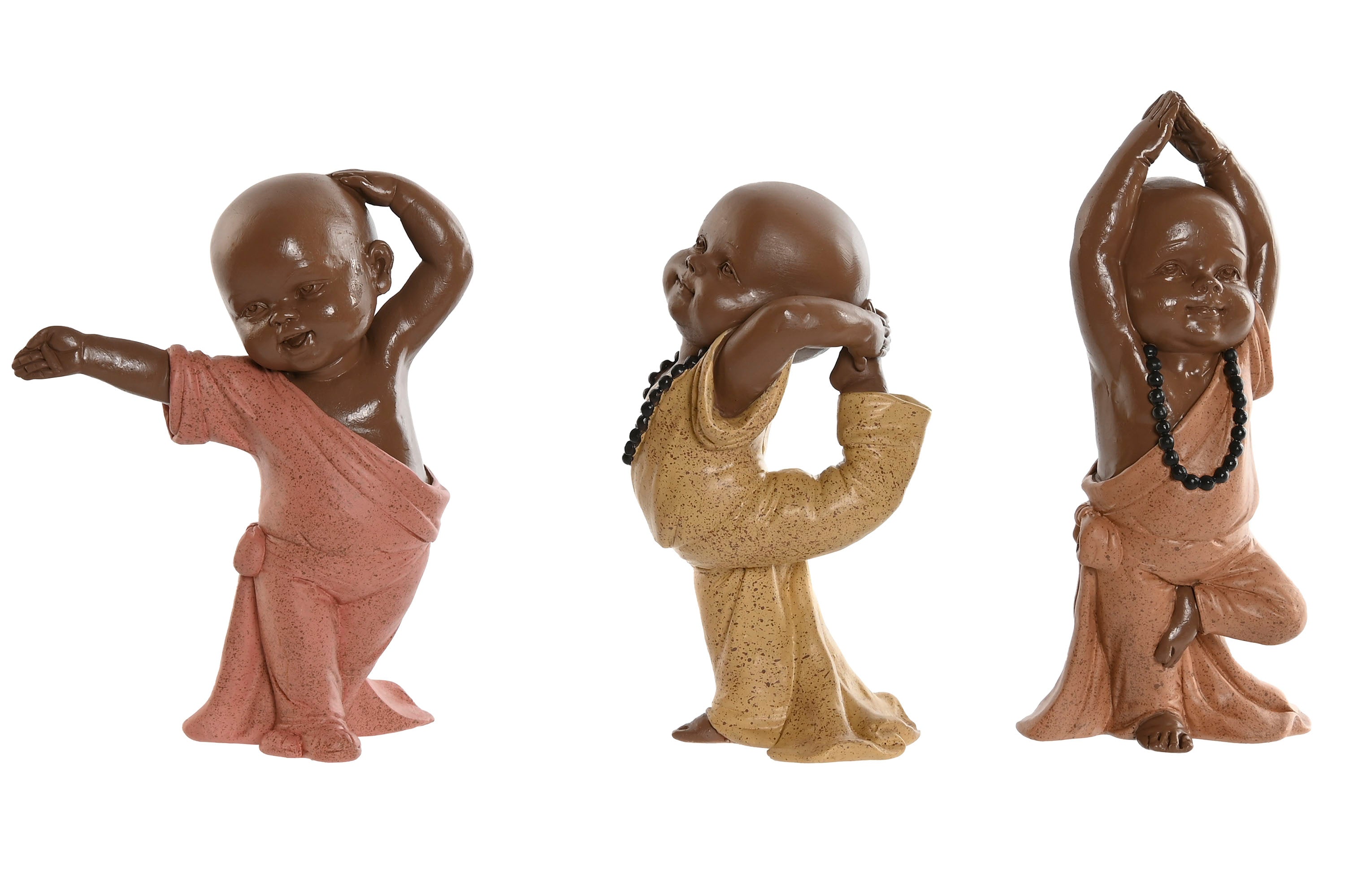 PACK DE 3 FIGURA RESINA 11,5X5,5X14,5 MONJE 3 SURT.