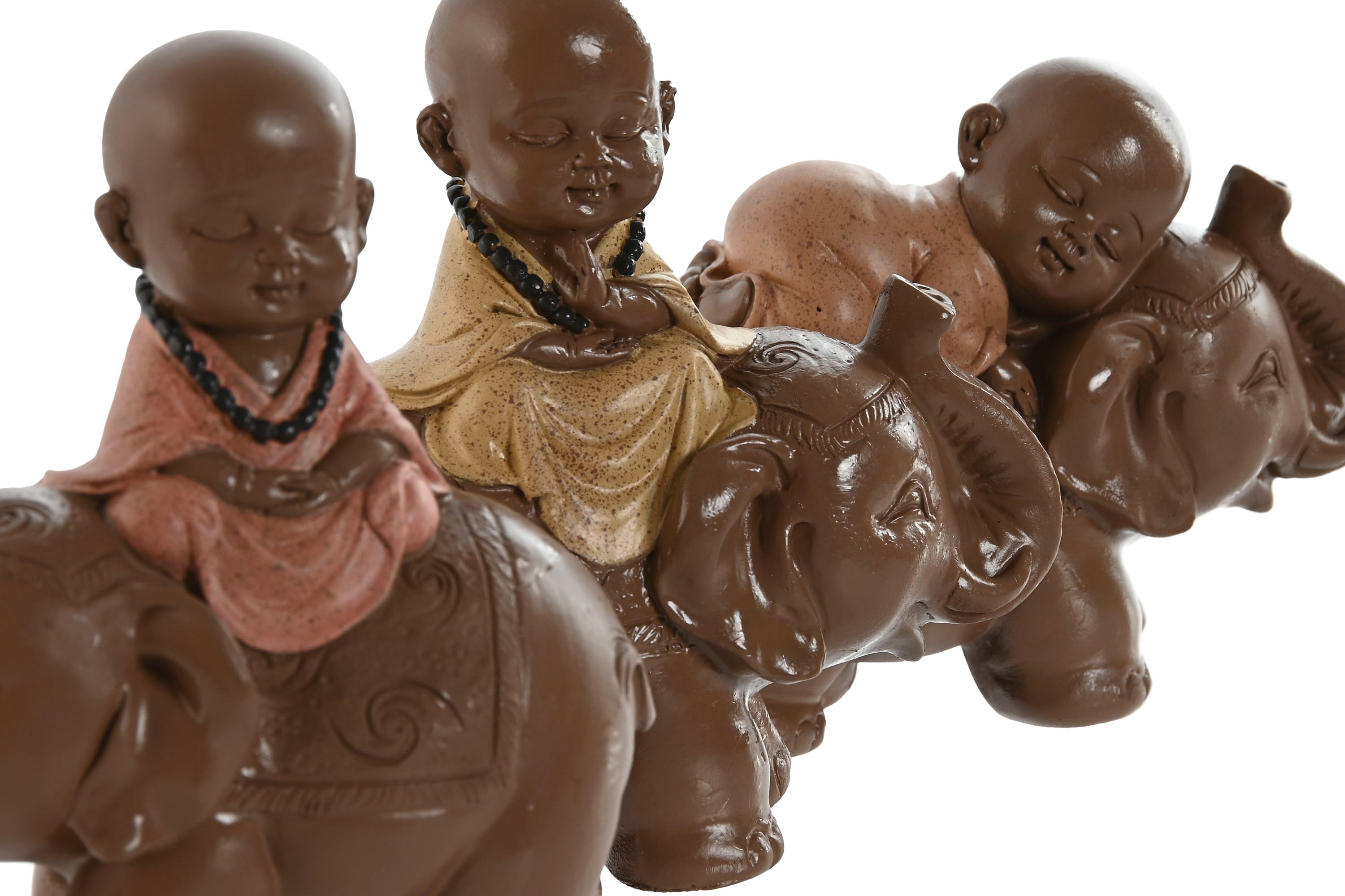 PACK DE 3 FIGURA RESINA 13X6X12,5 MONJE 3 SURT.