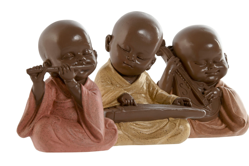 PACK DE 3 FIGURA RESINA 10X7X11 MONJE 3 SURT.