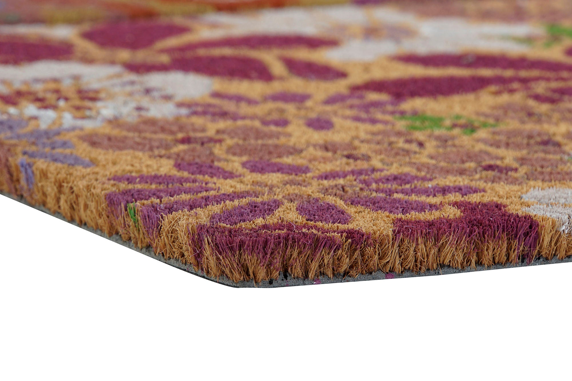 PACK DE 2 FELPUDO FIBRA COCO GOMA 60X40X1,5 FLORES 2 SURT.