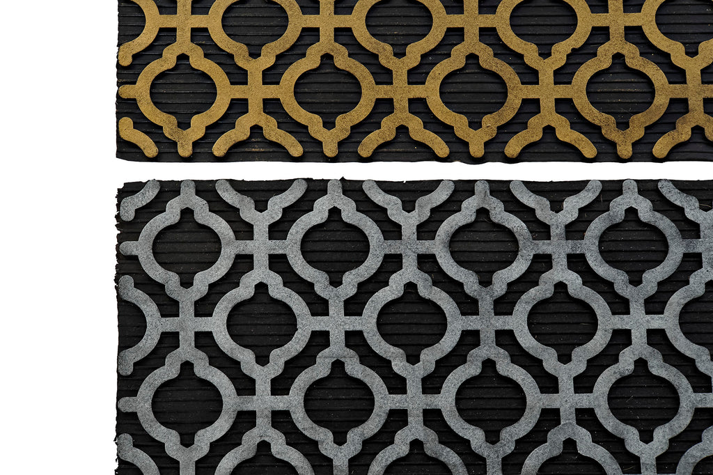 PACK DE 2 FELPUDO GOMA 75X45X0,5 GEOMETRICO 2 SURT.